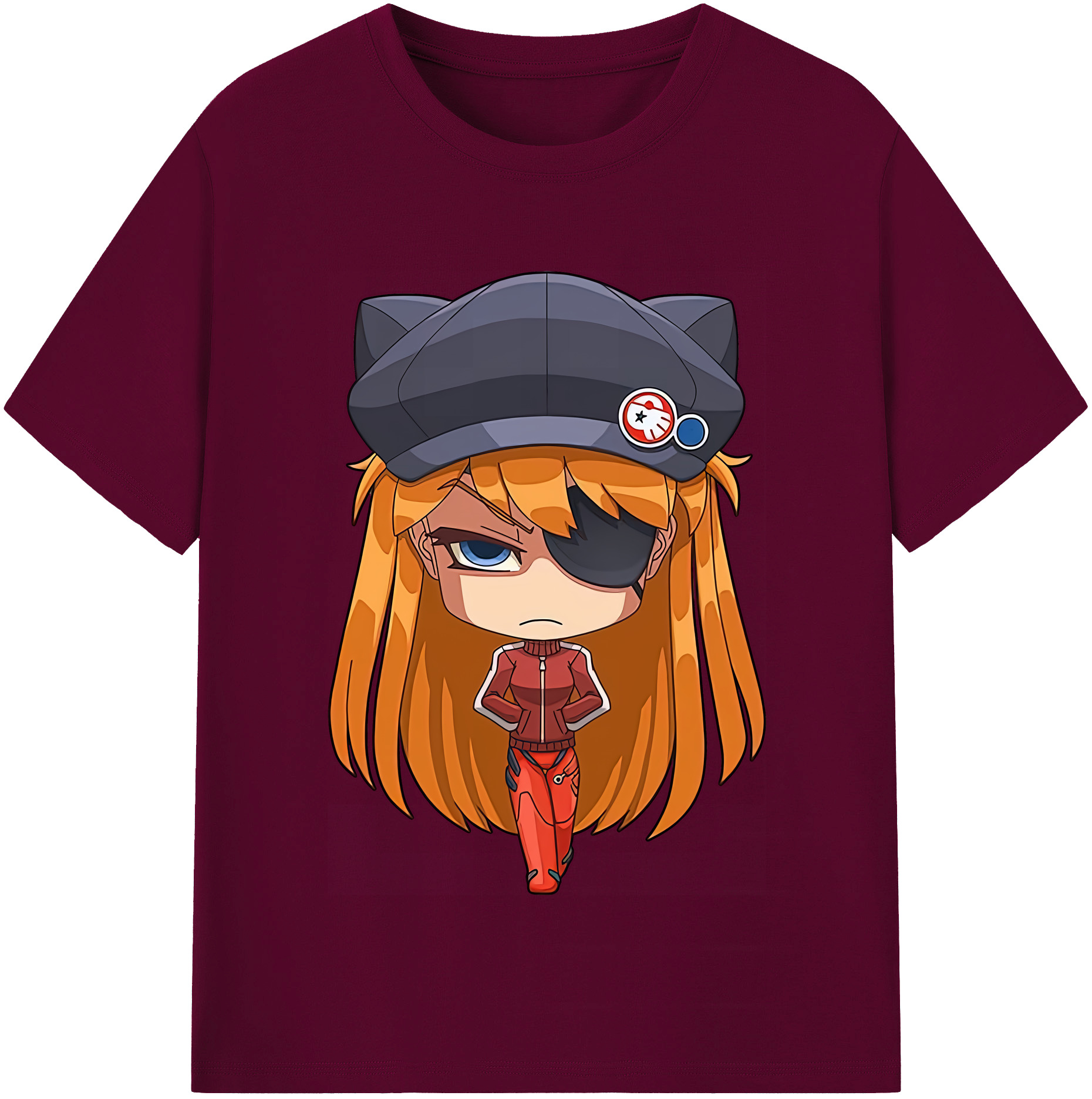 （画像用） EVA 新世紀エヴァンゲリオン レディースカジュアルプリントTシャツ（綿100％）